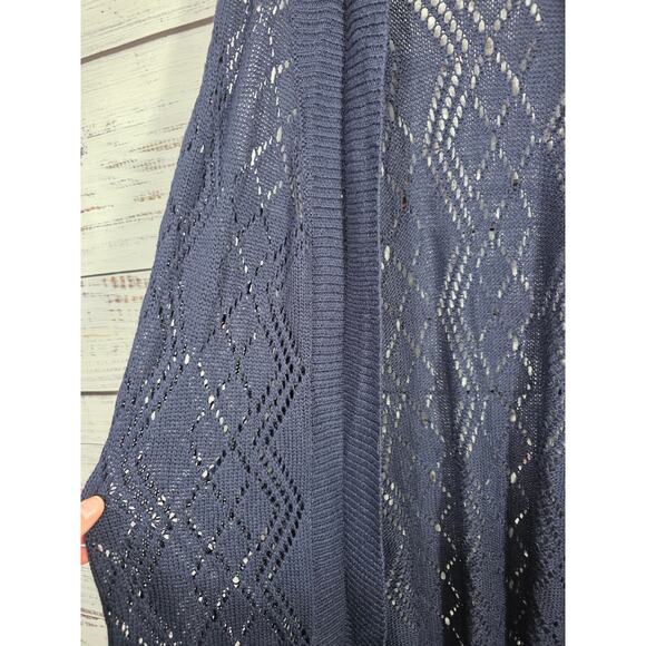 Ariat Long Duster Women's Large Boho Western Crochet Artsy - Picture 3 of 3